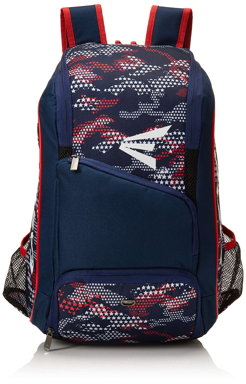 EASTON GAME READY Bat & Equipment Backpack Bag | Baseball Softball | 2020 | Stars & Stripes | 2 Bat Pockets | Vented Main Compartment | Vented Shoe Pocket | Zippered Valuables Pocket | Fence Hook - backpacks4less.com