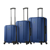 Mia Toro Baggi Hardside Spinner Luggage 3 Piece Set, Blue, One Size