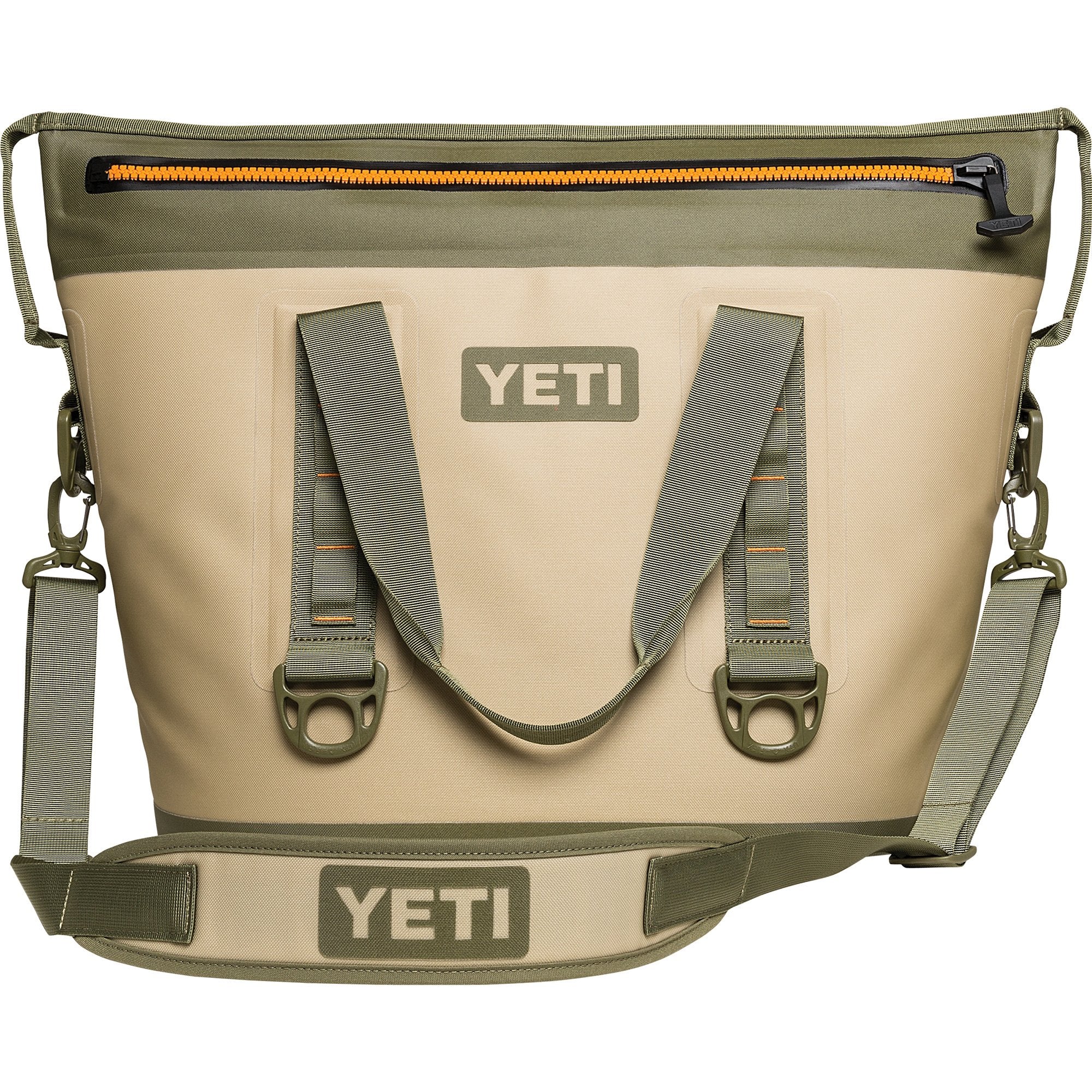 YETI Hopper Two 30 Portable Cooler, Field Tan / Blaze Orange YETI Hopper Two 30 Portable Cooler, Field Tan / Blaze Orange