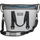 YETI Hopper Two 40 Portable Cooler, Fog Gray / Tahoe Blue - backpacks4less.com
