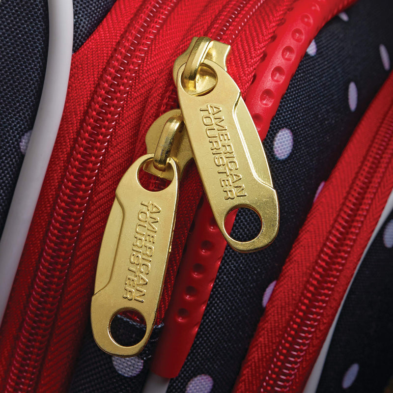 American Tourister Disney Minnie Mouse Red Bow 2-Piece Softside Luggage Set (21/28) with Spinner Wheels - backpacks4less.com