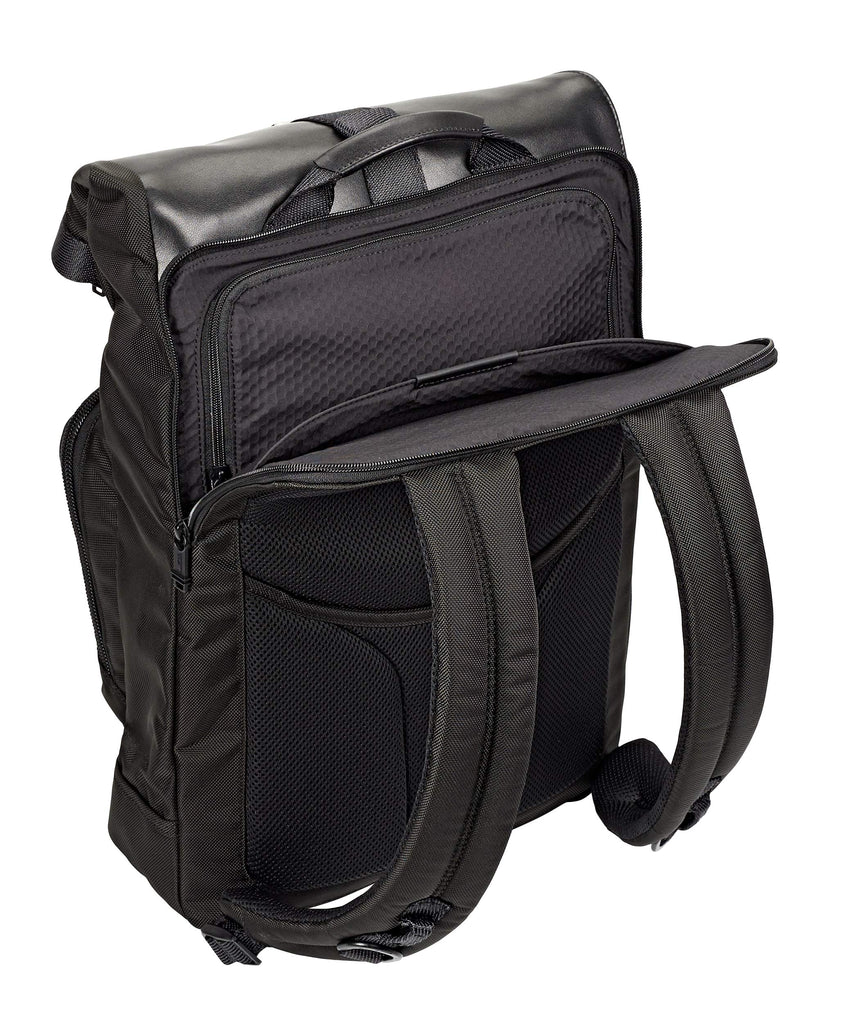 tumi alpha bravo london roll top backpack black TUMI - Alpha Bravo London Roll Top Laptop Backpack - 15 Inch Computer Bag for Men and Women