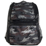 Athletico Baseball Bat Bag - Backpack for Baseball, T-Ball & Softball Equipment & Gear for Youth and Adults | Holds Bat, Helmet, Glove, Shoes |Shoe Compartment & Fence Hook (Gray Camo) - backpacks4less.com