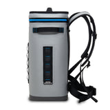 YETI Hopper Backflip 24 Soft Sided Cooler/Backpack, Fog Gray/Tahoe Blue - backpacks4less.com