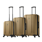 Mia Toro Baggi Hardside Spinner Luggage 3 Piece Set, Gold, One Size