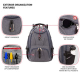 SwissGear 1900 Scansmart TSA Laptop Backpack - Grey Heather - backpacks4less.com