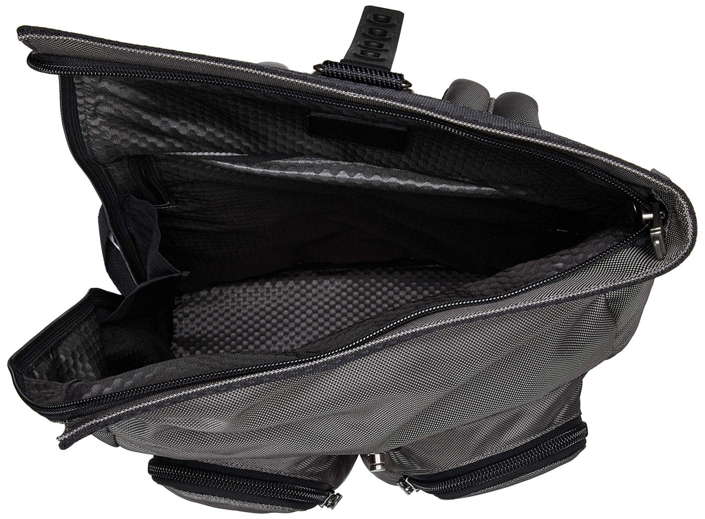 Tumi Men's Alpha Bravo London Roll Top Backpack, Grey/Embossed, One Si –