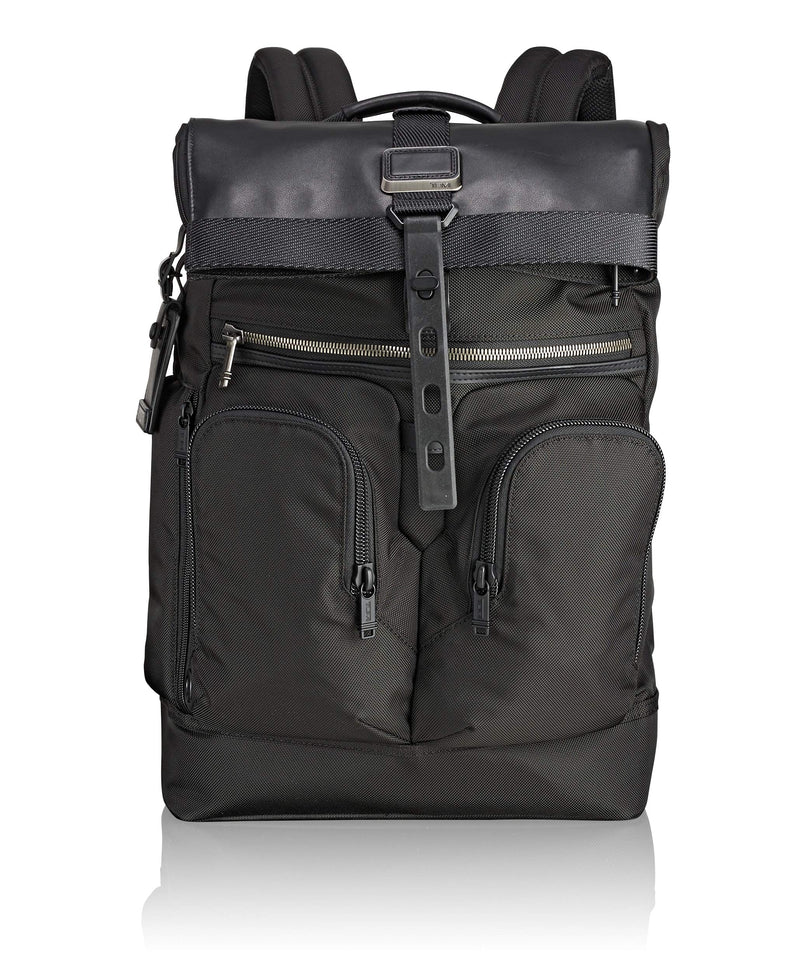 TUMI - Alpha Bravo London Roll Top Laptop Backpack - 15 Inch Computer Bag for Men and Women - Black - backpacks4less.com