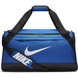 Nike Brasilia Training Duffel Bag, Versatile Bag with Padded Strap and Mesh Exterior Pocket, Medium, Game Royal/Black/White - backpacks4less.com