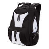 SWISSGEAR Large ScanSmart Laptop Backpack | TSA-Friendly Carry-on | Travel, Work, School | Men's and Women's - Black/White - backpacks4less.com