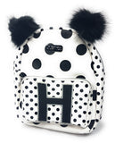 Justice Girls Mini Backpack Initial Polka Dot Pom Pom (H) - backpacks4less.com