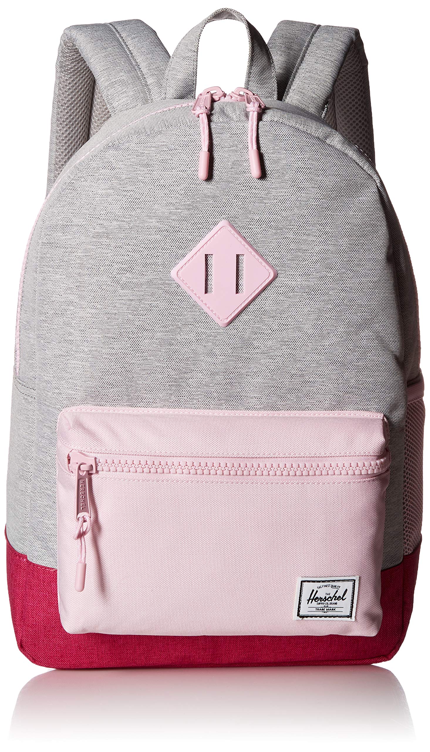 grey backpack herschel with pink Heritage Youth equipped with a zipper for easy access Herschel Seymour Backpack - Work