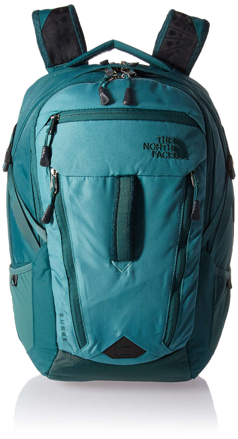 The North Face Women's Surge Backpack Bristol Blue/Jasper Green One Size - backpacks4less.com