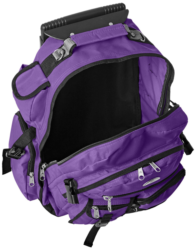 Everest Deluxe Wheeled Backpack, Dark Purple, One Size –
