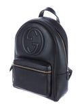 Gucci Soho Black Backpack Calf Leather Backpack Ladies Bag Italy New - backpacks4less.com