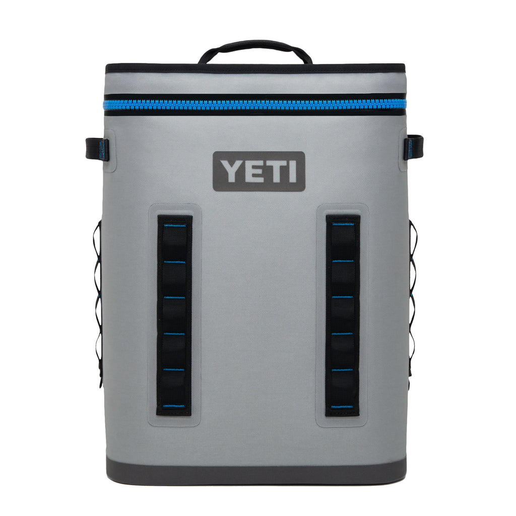 YETI Hopper Backflip 24 Soft Sided Cooler/Backpack, Fog Gray/Tahoe Blu–