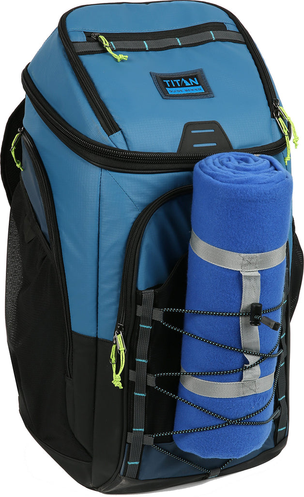 Arctic Zone Titan Guide Series 30 Can Backpack Cooler, Blue - backpacks4less.com