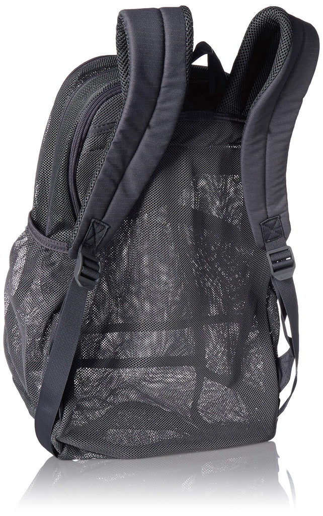 NIKE Brasilia Mesh Backpack 9.0, Flint Grey/Flint Grey/White, Misc - backpacks4less.com