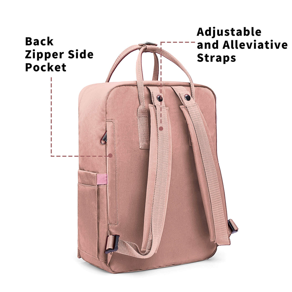KALIDI Casual Backpack for Women,15 Inches Laptop Classic Backpack Camping Rucksack Travel Outdoor Daypack College School Bag (Pink) - backpacks4less.com