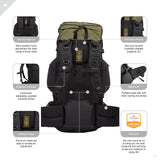 TETON Sports Scout 3400 Internal Frame Backpack; High-Performance Backpack for Backpacking, Hiking, Camping; Hunter Green - backpacks4less.com