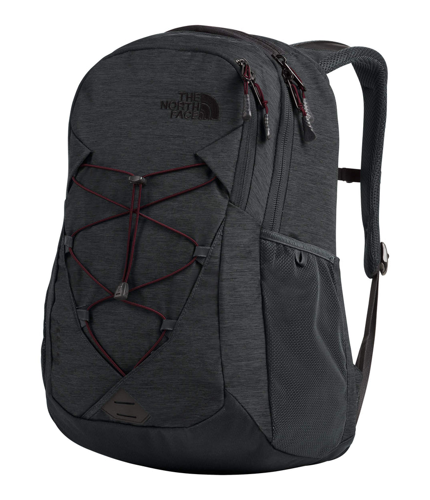 The North Face Women's Jester Backpack, Asphalt Grey Light Heather/Deep Garnet Red, One Size - backpacks4less.com