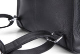 Heshe Womens Leather Backpack Casual Style Flap Backpacks Daypack for Ladies (Black-R) - backpacks4less.com