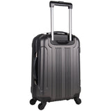Kenneth Cole Reaction Out Of Bounds 20-Inch Carry-On Lightweight Durable Hardshell 4-Wheel Spinner Cabin Size Luggage, Charcoal - backpacks4less.com
