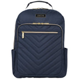Kenneth Cole Reaction Women's Chelsea Chevron Quilted 15-Inch Laptop & Tablet Fashion Travel Backpack, Navy, One Size - backpacks4less.com