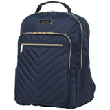 Kenneth Cole Reaction Women's Chelsea Chevron Quilted 15-Inch Laptop & Tablet Fashion Travel Backpack, Navy, One Size - backpacks4less.com