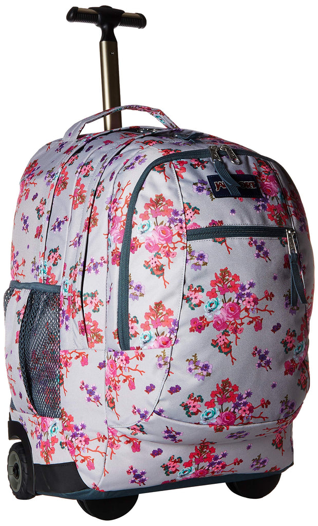 amazon jansport driver 8 rolling backpack JanSport Driver 8 Core Series Wheeled Backpack, Primavera Fields– backpacks4less.com