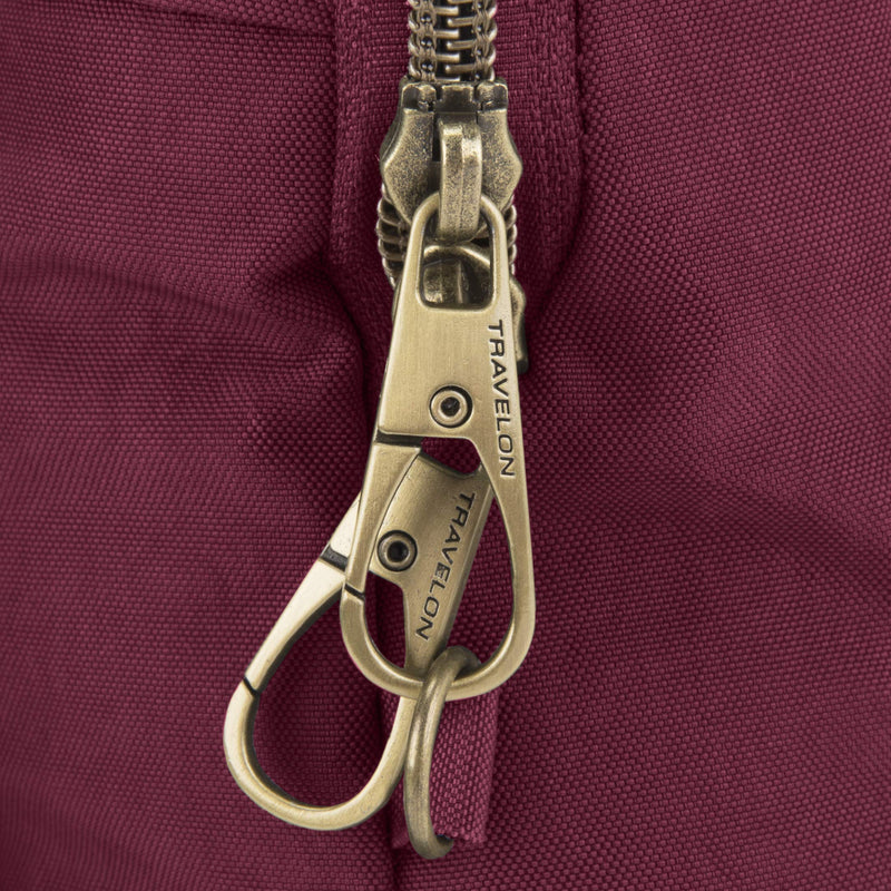 Travelon Anti-theft Signature Slim Backpack, Ruby - backpacks4less.com
