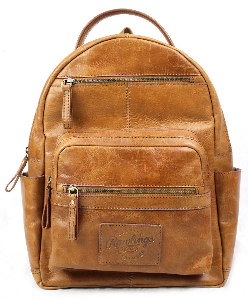 Rawlings Heritage Collection Leather Backpack (Tan, 15") - backpacks4less.com