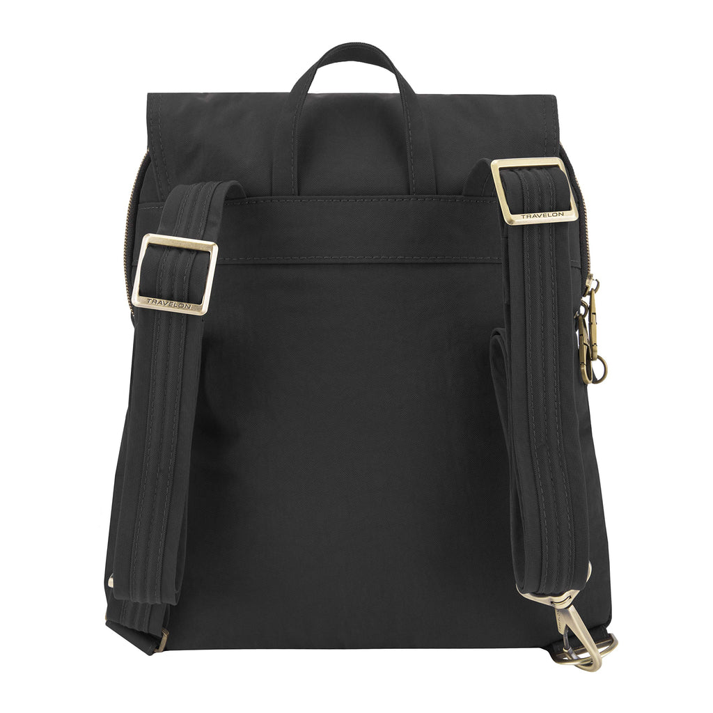 Travelon Anti-theft Signature Slim Backpack, Black - backpacks4less.com