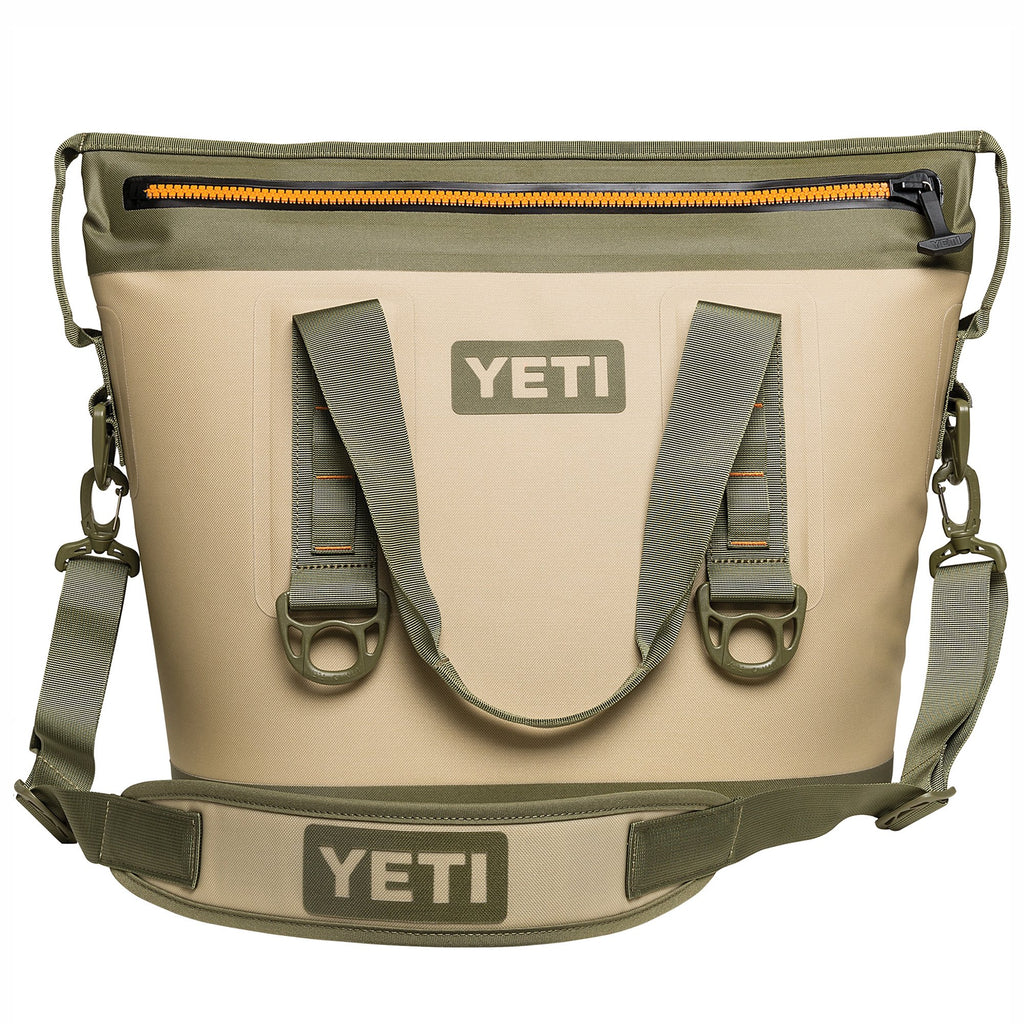 YETI Hopper Two 20 Portable Cooler, Field Tan / Blaze Orange - backpacks4less.com