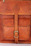 Brown Leather Rucksack Vintage Backpack - Fits 15 Inch Laptops and iPads - Handsome Patina Deepens as Ages - Waterproof, Ideal for Business, Travel, Gym - Suits Men or Women - backpacks4less.com