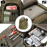 Military Expandable Travel Backpack Tactical Waterproof Work Backpack for Men (o.d.green) - backpacks4less.com