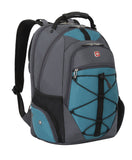 Swiss Gear SA6799 Gray with Teal TSA Friendly ScanSmart Laptop Backpack - Fits Most 15 Inch Laptops and Tablets - backpacks4less.com