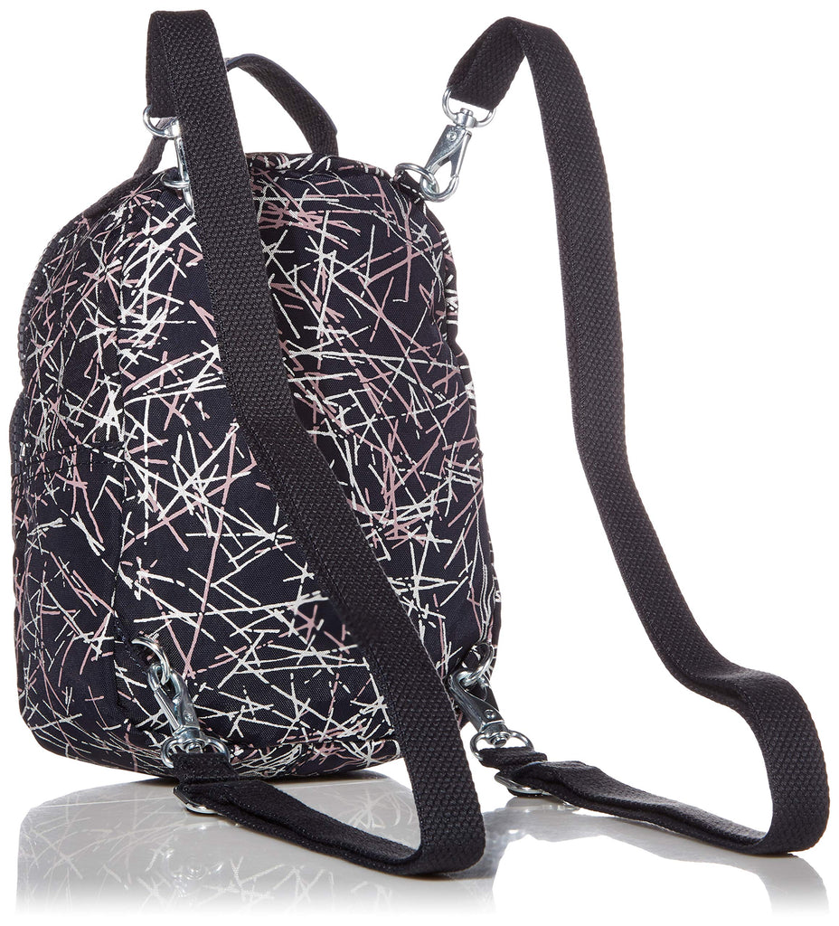 alber 3-in-1 convertible mini bag printed backpack Kipling womens Alber 3-In-1 Convertible Mini Backpack, Navy stick Print, One Size