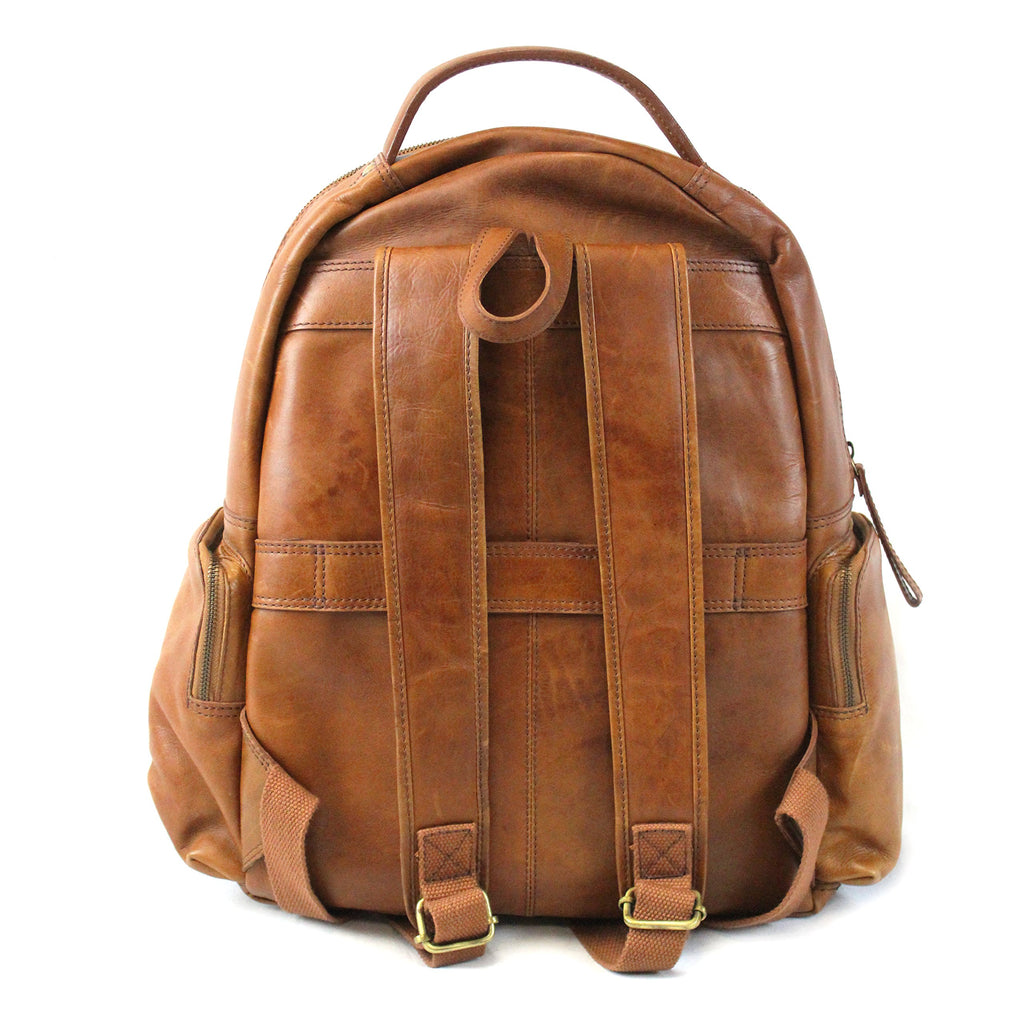 distressed leather backpack bag Rawlings Heritage Collection 21" Distressed Leather Backpack
