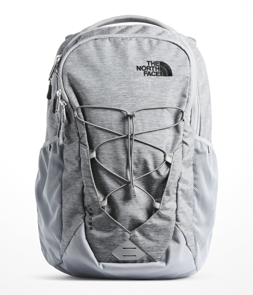 The North Face Jester Backpack, Mid Grey Dark Heather/TNF Black - backpacks4less.com