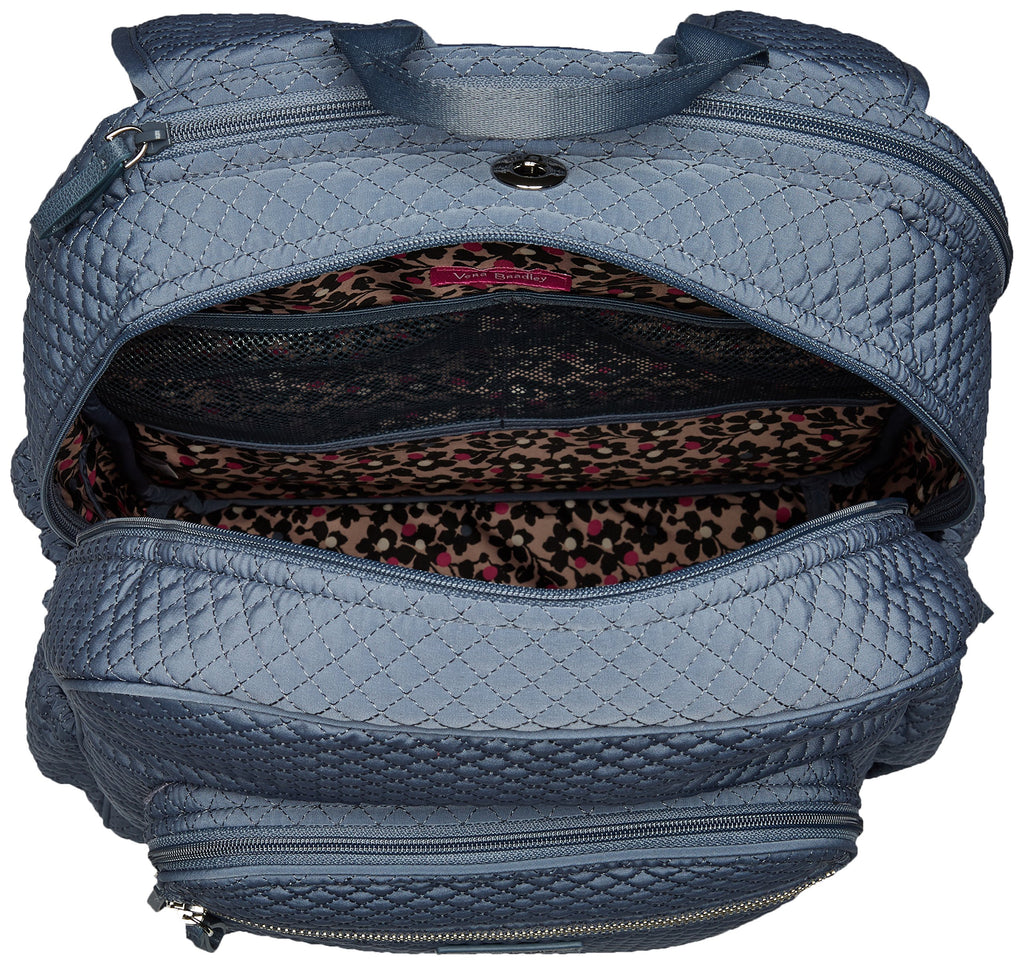 Vera Bradley Iconic Campus Microfiber Charcoal backpacks4less