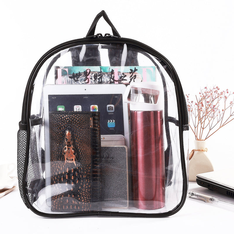 Stadium Approved Clear Mini Backpack Heavy Duty Transparent Backpack for Concert, Security Travel &Stadium - backpacks4less.com