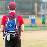 Athletico Baseball Bat Bag - Backpack for Baseball, T-Ball & Softball Equipment & Gear for Youth and Adults | Holds Bat, Helmet, Glove, Shoes |Shoe Compartment & Fence Hook (Maroon) - backpacks4less.com