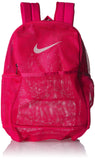 NIKE Brasilia Mesh Backpack 9.0, Rush Pink/Rush Pink/White, Misc - backpacks4less.com