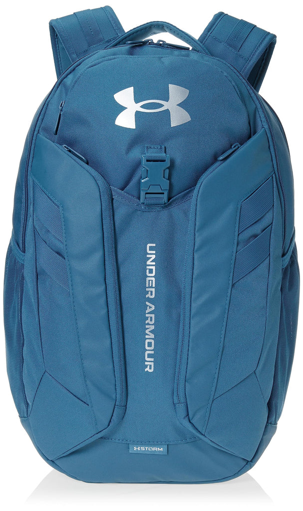Under Armour Hustle Pro Backpack, (414) Static Blue / / Metallic Silve –