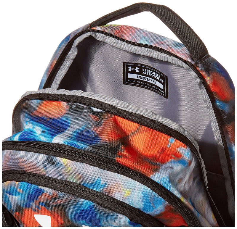 Under Armour Adult Hustle Pro Backpack , Black (003)/White , One Size Fits All