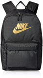 Nike Nike Heritage Backpack - 2.0, Black/Black/Metallic Gold, Misc - backpacks4less.com