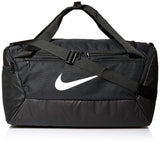 NIKE Brasilia Small Duffel - 9.0, Black/Black/White, Misc - backpacks4less.com